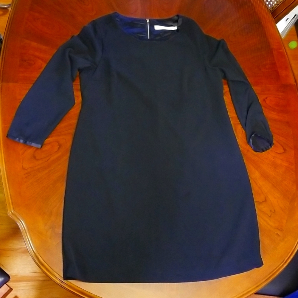 Black dress with sheer sleeves